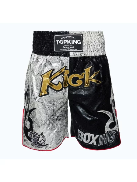 Spodenki treningowe Top King Kickboxing black/white białe