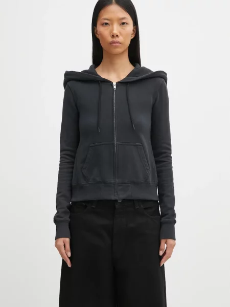 Maison Margiela bluză cu glugă uni negru