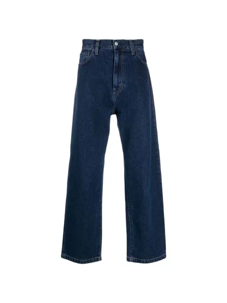 Szerokie jeansy Carhartt Wip niebieskie