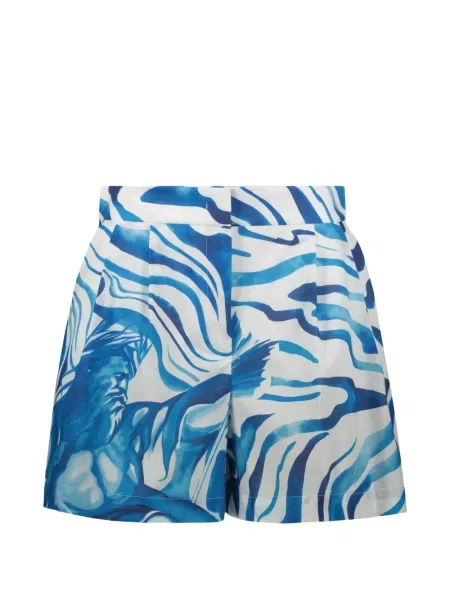 Pantaloni scurți Alberta Ferretti cu imagine albastru
