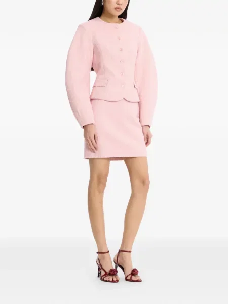 Bouclé fusta mini Rotate Birger Christensen roz