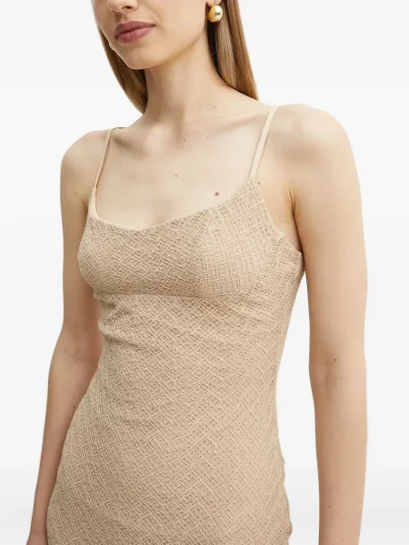 Rochie midi Bardot până la genunchi de costum