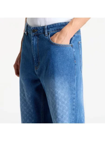 Дънки Daily Paper Faded Monogram Amba Jeans Mid Blue XL синьо