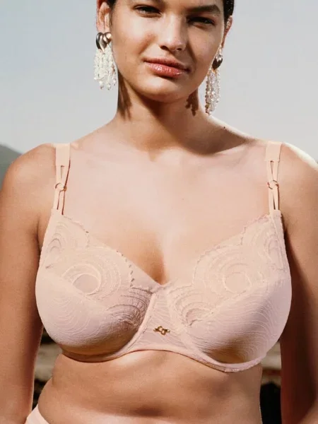 Мягкий бюстгальтер на косточках рожевий