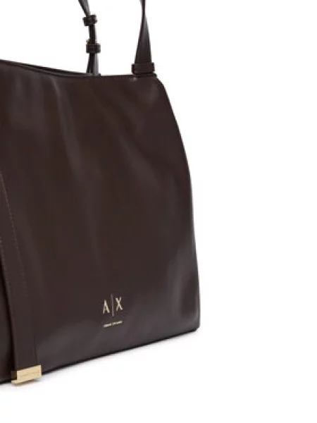 Torbica Armani Exchange Tamno smeđa