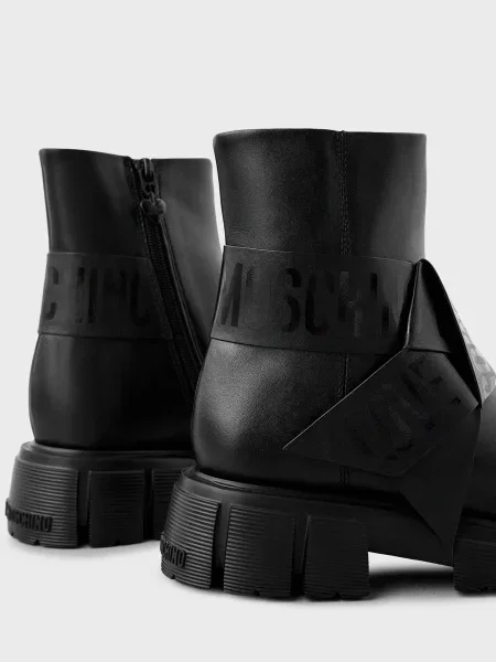 Кожаные ботинки Love Moschino черные