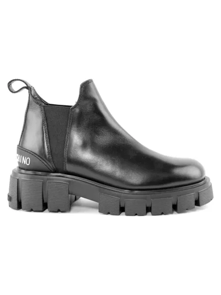 Botki Love Moschino skórzane czarne