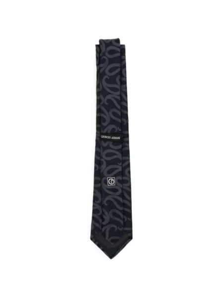 Μεταξωτή γραβάτα Giorgio Armani με σχέδιο paisley μπλε
