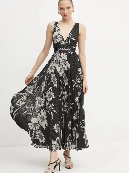 Сукня Marciano Guess NOUVEAU maxi розкльошена чорний