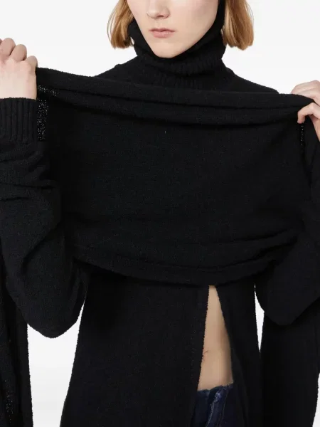 Top Max Mara tricotate drapat negru