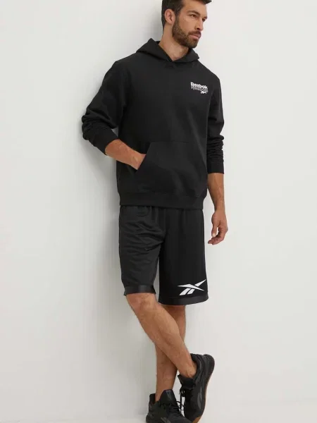 Кофта Reebok Brand Proud з капюшоном з принтом чорний