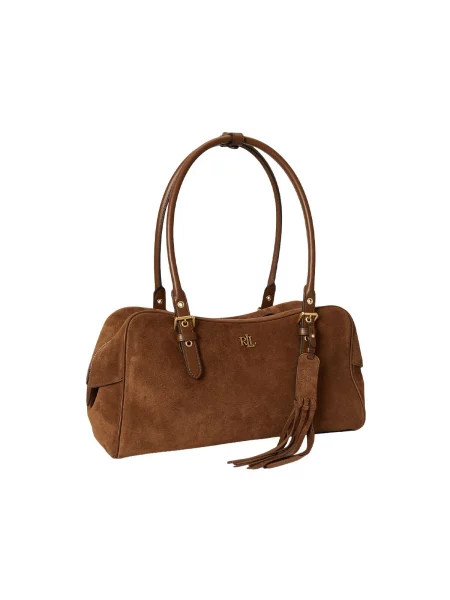 Lauren Ralph Lauren kabelka typu shopper dámska semišová hnedá