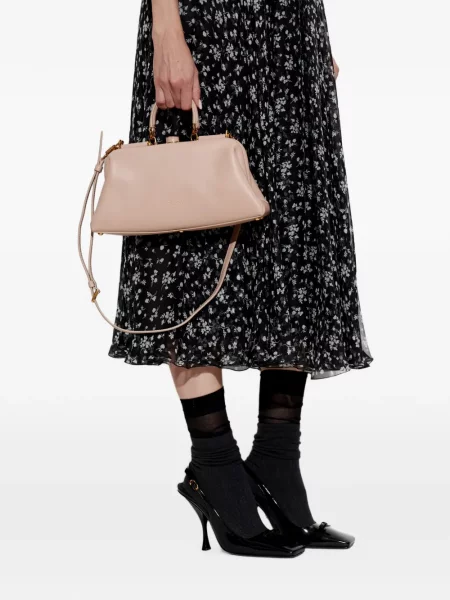 Кожена шопинг чанта Dolce & Gabbana розово