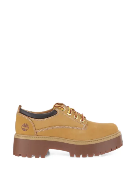 Cizme scurte Timberland cu platformă streetstyle cu strasuri galben