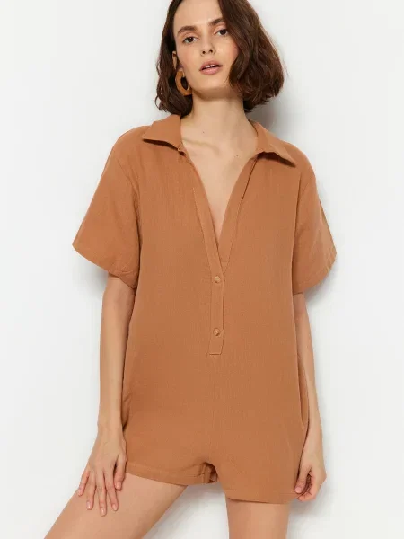 Kombinezon Trendyol brązowy