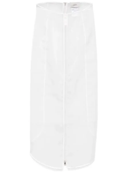 Maksi spódnica maxi Coperni z organzy biała