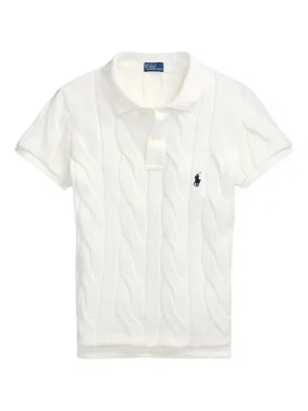 Plačiakojis pledas iš natūralios odos marškinėliai Polo Ralph Lauren žalia