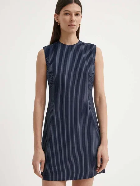 Šaty Jordy Pinstripe tmavomodrá mini