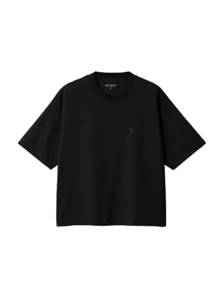 T-shirt o kroju regular fit z czystej bawełny model CHESTER' Carhartt Wip czarna