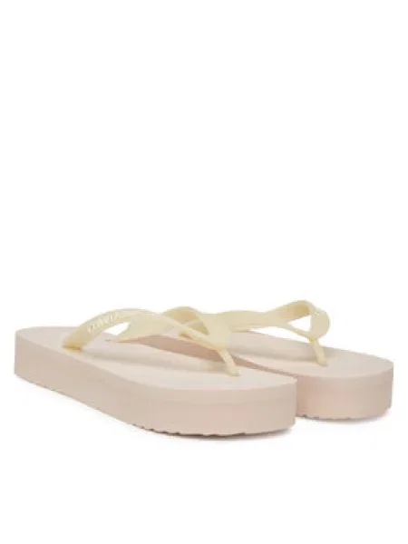 Calvin Klein Jeans Žabky Beach Sandal Flatform Tpu béžová