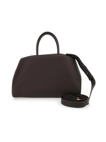 Torebka skórzana Salvatore Ferragamo skórzana brązowa