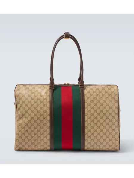 Geantă Gucci cu dungi bej