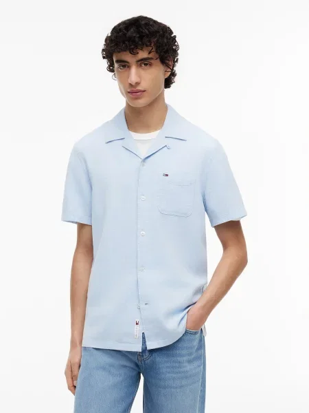 Tommy Jeans Cămașă deschis albastru