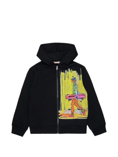 Bluza z kapturem dziecięca Marni czarna