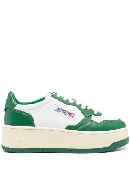 Sneakerși Autry cu platformă alb