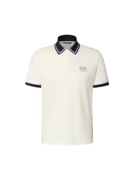 Koszulka polo o kroju regular fit z nadrukiem z logo Ea7 Emporio Armani biała