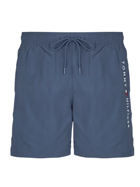 Hlače Tommy Hilfiger z vrvico modra