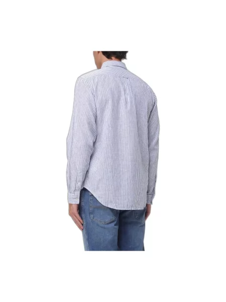 Koszula Woolrich w paski casual z paskiem niebieska