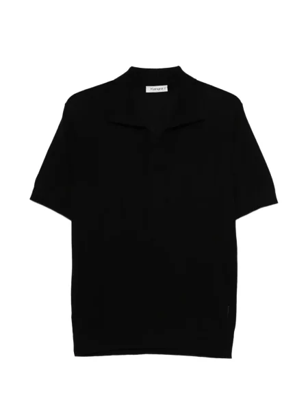 Gulerat tricou polo Kangra tricotate negru