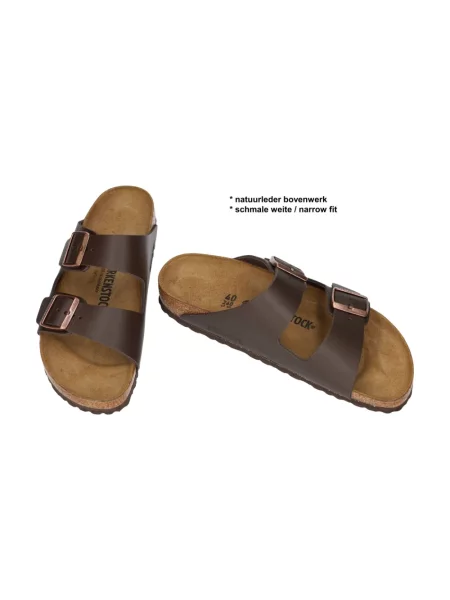 Sandały Birkenstock skórzane brązowe