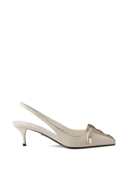 Pantofi cu toc Prada cu funde slingback
