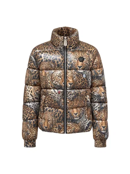 Kurtka Philipp Plein w panterkę brązowa