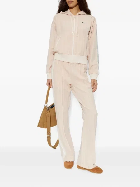 Pantaloni Lacoste evazate alergare roz