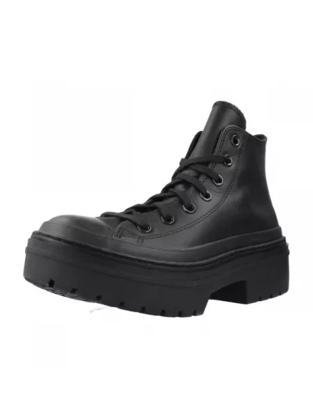 Kožne tenisice Converse Chuck Taylor All Star s platformom crna