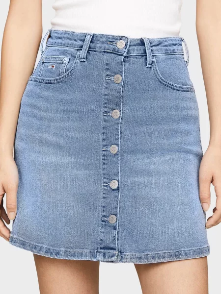 Джинсова спідниця Tommy Jeans блакитна