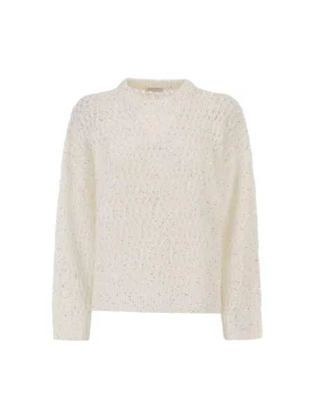 Sweter Brunello Cucinelli biały