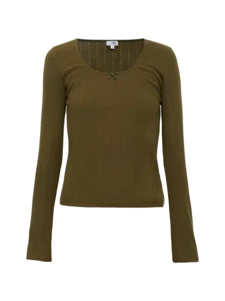 Top Mm6 Maison Margiela cu funde tricotate verde