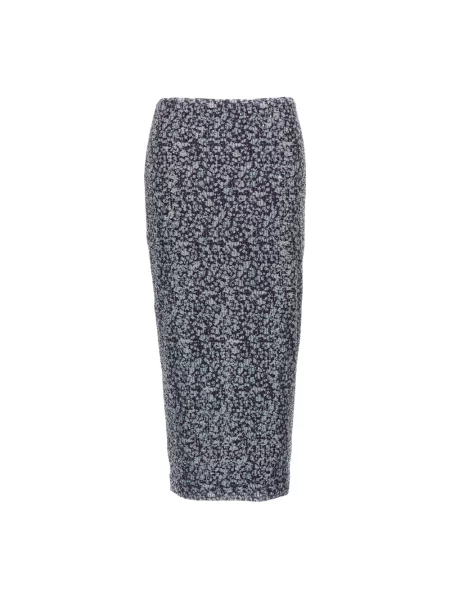 Osłona wielobarwność spódnica midi Rotate Birger Christensen do kolan fioletowa