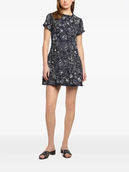Rochie mini Cinq A Sept cu model floral albastru