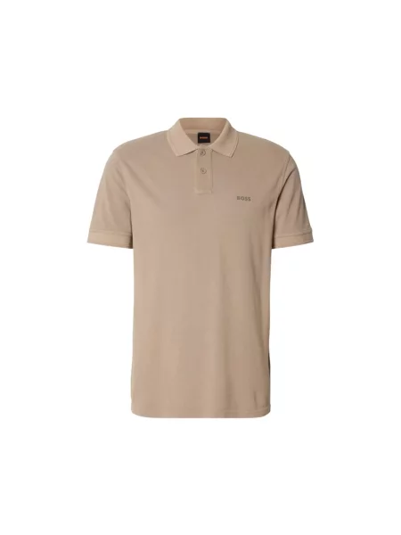 Koszulka polo o kroju regular fit z czystej bawełny model PRIME' Boss Orange beżowa