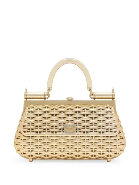 Geantă Dolce & Gabbana Sicily auriu