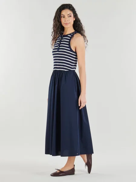 Šaty Tommy Hilfiger popelín modrá