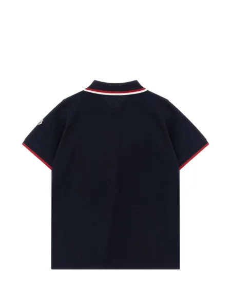 Koszulka polo dziecięca Moncler Enfant niebieska