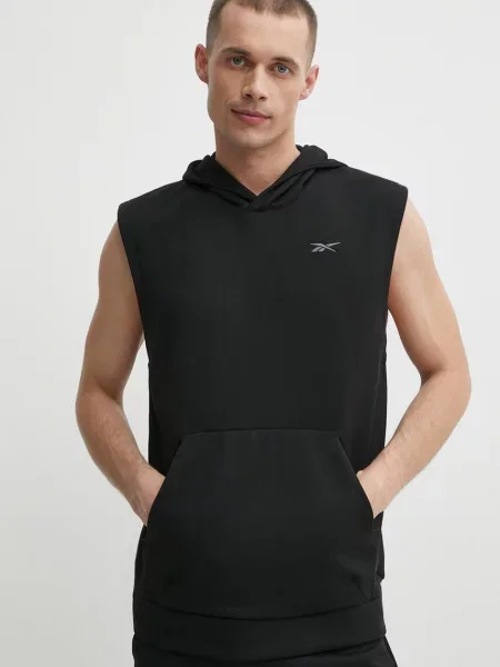 Pulover Reebok Strength s kapuco črna