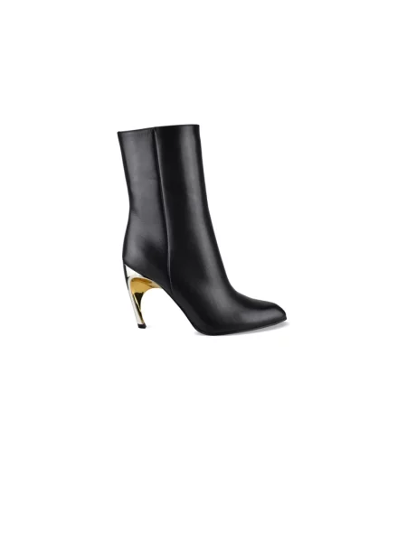 Buty do kostki Alexander Mcqueen skórzane czarne
