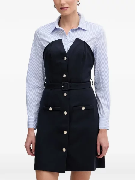 Cu centură rochie mini Morgan albastru